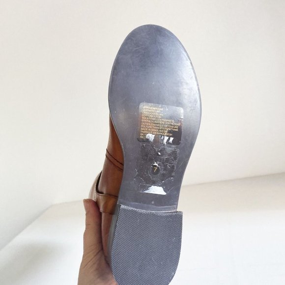 NEW Maxgreat Caramel Brown Knee High Leather Riding Boot 7 - Picture 10 of 11